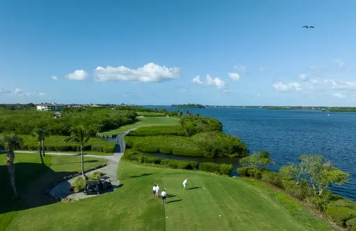 Grand Harbor Aerial of Golf Course next to the Indian River